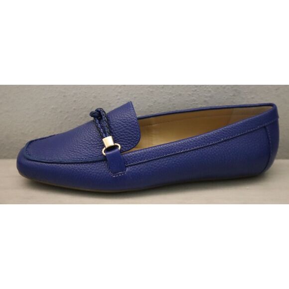 Talbots Women Sz 7.5M Blue Twilight Becca Braid Soft Pebbled Leather Flats - Picture 10 of 14